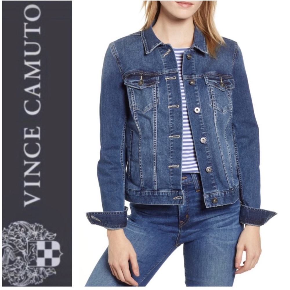 #6 - VINCE CAMUTO Women Jean JACKET Blue, Size - XS - Picture 5 of 8